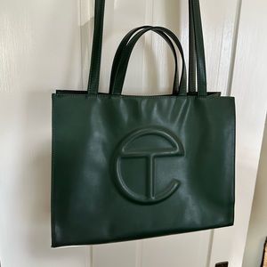 Telfar Medium Unisex Shopping Bag - Olive Green